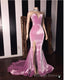 2026 Sweetheart Peach Split Mermaid Satin Prom Dresses