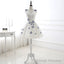 A Line V Neck Sleeveless Appliques Tulle Homecoming Dresses, Short Prom Dresses