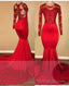 2026 Red Mermaid Prom Dresses