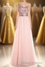 One Shoulder Sequin and Chiffon A Line Long Bridesmaid Dresses