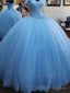 Short Sleeve Off The Shoulder V Neck Blue Pleated Lace Appliques 2025 Prom Dresses