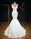 2026 Sexy Mermaid/Trumpet Spaghetti Straps Sweetheart Satin Applique Wedding Dresses