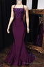 Grape Mermaid Halter Satin 2026 Lace Prom Dresses