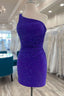 Regency Beaded One Shoulder Ruched Short Prom Dress