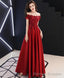 Burgundy Tulle Lace Long Prom Dress Burgundy Tulle Bridesmaid Dress