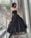 Black Tulle Short Prom Dress, Black Prom Dress
