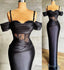 2026 Plus Size Arabic Aso Ebi Black Lace Beaded Prom Dresses Spaghetti Sheath Satin Prom Formal Prom Second Reception Gown