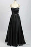 A Line Black Sweetheart Lace-Up Prom Gowns