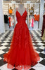 Red Lace Prom Dress, Prom Dress Formal Gowns Graduation Prom Dress, 2693