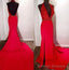 2026 Gorgeous Red Halter Side-Slit Mermaid/Trumpet Satin Prom Dresses