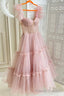 Pink Tulle Short Prom Dresses, A Line Prom Homecoming Dresses