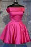 Off the Shoulder Short Red Homecoming Dress