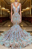 Chic Sequins Mermaid Prom Dresses Sparkle Evening Dresses On Sale