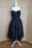 Black A Line Lace-Up Iridescent Prints Tulle Homecoming Dress