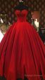 red tulle ball Gown floor length prom dresses strapless beading wedding dresses bridal dress