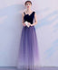 Purple Tulle Long Prom Dress Purple Tulle Bridesmaid Dress