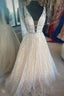 Plunge Ivory Long Formal Gowns