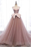 Princess Spaghetti Straps Blush Pink Ball Gowns