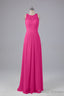A Line Keyhole Floor Length Bridesmaid Dress