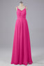Beautiful Spaghetti Straps Backless Long Bridesmaid Dress