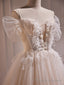 Charming Ivory A Line Ball Gowns Tulle Long Wedding Dresses
