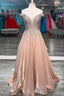 Off the Shoulder Beaded Satin Long Prom Gowns