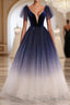 Elegant Backless Lace Up Long Charming Princess Prom Dress For Girls