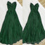 Green Modest A line Spaghetti Straps Prom Dresses 21th Birthday Outfits