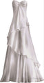 Sexy A line Sweetheart Prom Dresses White Long Prom Dresses