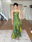 Mermaid Spaghetti Straps Prom Dresses Green Prom Dress