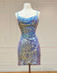 Sparkly Spaghetti Straps Sequin Homecoming Dress