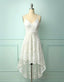 Straps V-Nevk High low Lace Prom Dress