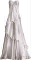 Sweetheart White Chiffon Prom Dress Long Party Dresses