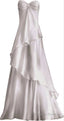 Sweetheart White Chiffon Prom Dress Long Prom Dresses