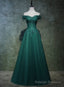 Pretty Mermaid Green Long Prom Dresses Evening Gowns