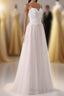 Girly Spaghetti Straps Long A Line Floor Length Wedding Dress