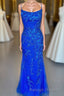 Royal Blue Mermaid Prom Dress with Appliques