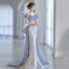 Off-Shoulder Paneled Lace Mermaid Prom Gowns