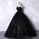 A Line Black Formal Dress Princess Birthday Party Dress