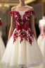 A Line Elegant Homecoming Dress Short Tulle Prom Gown