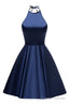 A-Line Halter Short Prom Dresses Cocktail Dresses