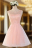A-line Homecoming Dress Scoop Short/Mini Prom Dress Juniors Homecoming Dresses