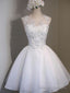 A Line Illusion Ruffles Short Mini Tulle Dress