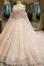 A-Line On & Off Shoulder Dress | V Neck Floor Length Lace Gown Girls Wear Prom Dresses