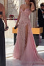 A line Pink Long Prom Dresses Prom Prom Gown