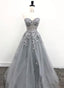 A-Line/Princess Floor-Length Tulle Prom Dress