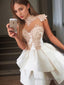 A Line High Neck Short Mini Satin Homecoming Dresses