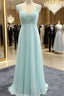 A-line Sleeveless Sweetheart Floor-Length Beading Chiffon Bridesmaid Dresses