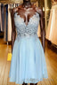 A-Line/Princess Spaghetti Straps Short/Mini Chiffon Homecoming Dresses