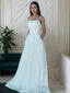 A Line Spaghetti Straps Sweep Train Sequins Prom Dresses With Pockets